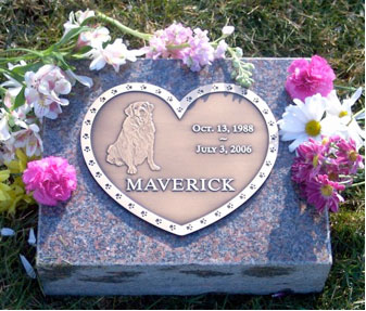 Bronze and Granite Pet Memorial Marker
