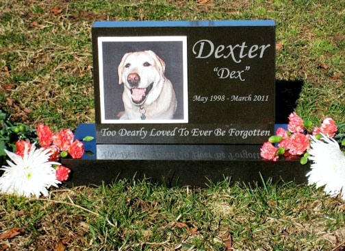 Premium Absolute Black Granite Photo Tile Pet Monument