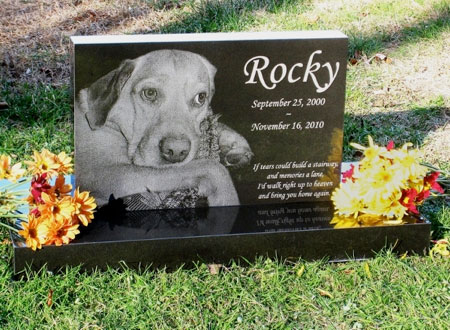 Premium Absolute Black Granite Photo Pet Monument